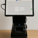 ID scanner verifying driver license at liquor store checkout to detect fake IDs and prevent underage alcohol sales